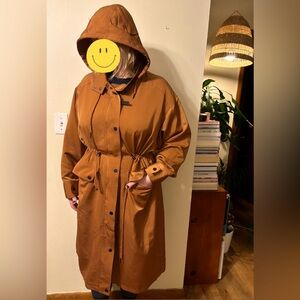 Avec Les Filles raincoat copper brown sz L